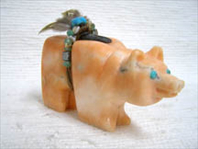 orange alabaster bear