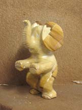 Zuni Carved Elephant Fetish by Bremette Epaloose