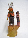 Native American Hopi Carved Maasaw and Maasaw Mana Death Katsina Dolls