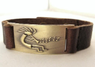 Kokopelli Leather Bracelet
